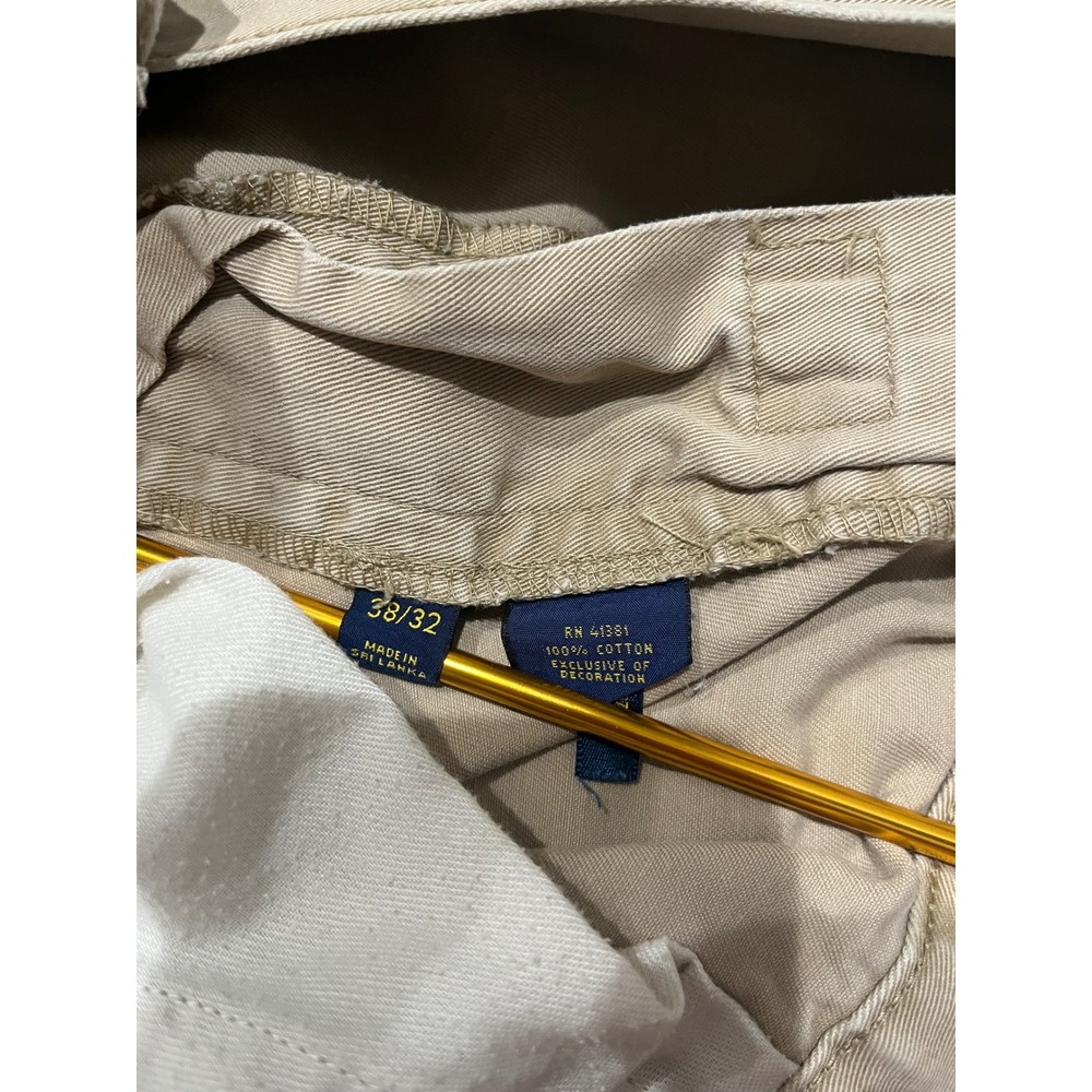 Polo Ralph Lauren Mens Tan Khaki Cotton Twill Straight Leg Chino Pants 38x32 - Picture 6 of 12